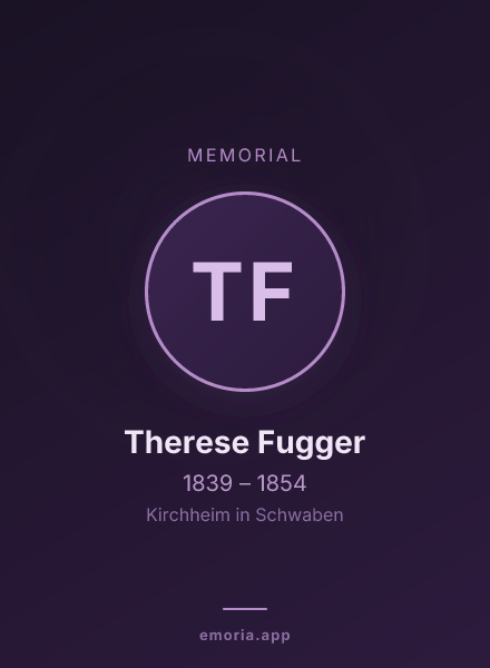 Memorial portrait of Therese Fugger