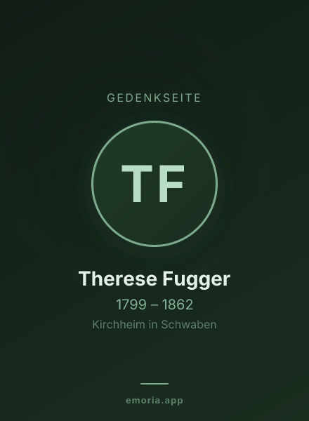 Gedenkportrait von Therese Fugger