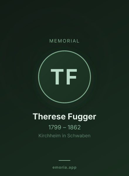 Memorial portrait of Therese Fugger