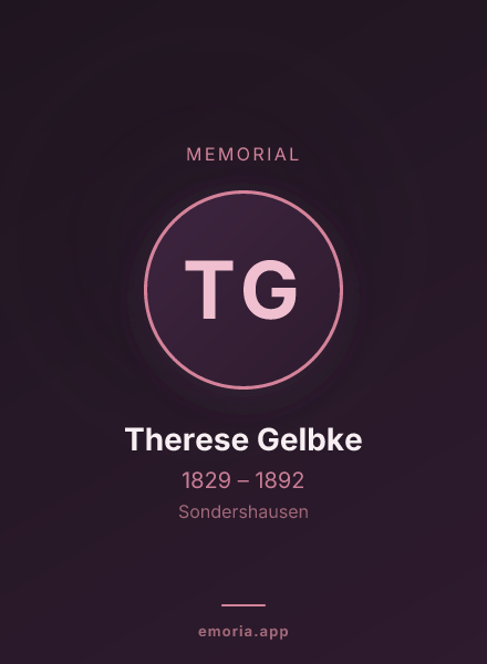 Memorial portrait of Therese Gelbke