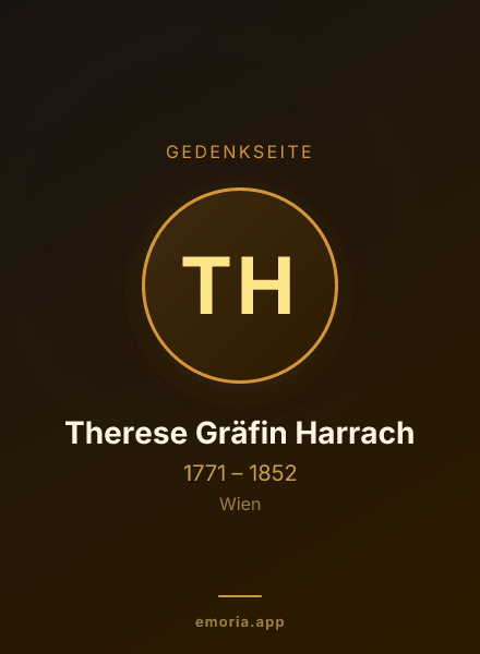 Gedenkportrait von Therese Gräfin Harrach