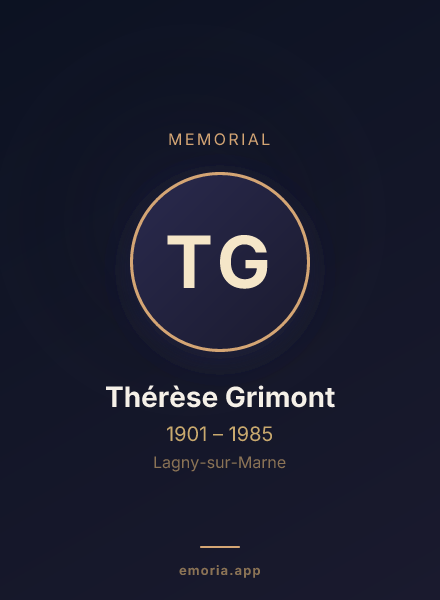 Memorial portrait of Thérèse Grimont