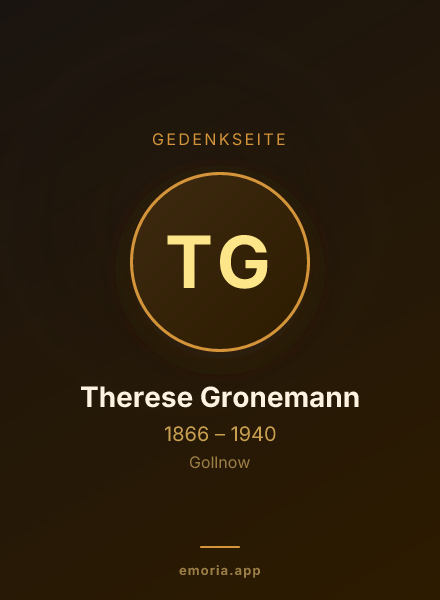 Gedenkportrait von Therese Gronemann