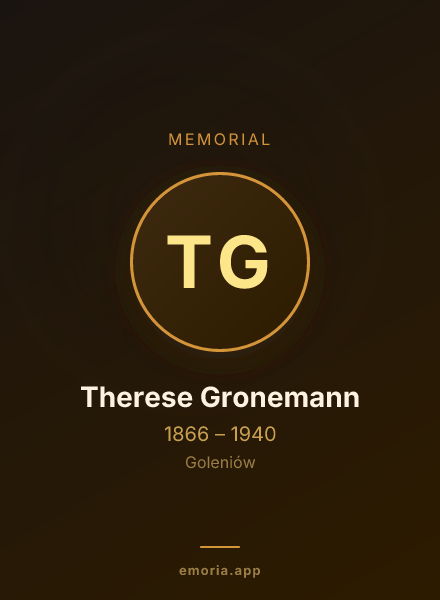Memorial portrait of Therese Gronemann