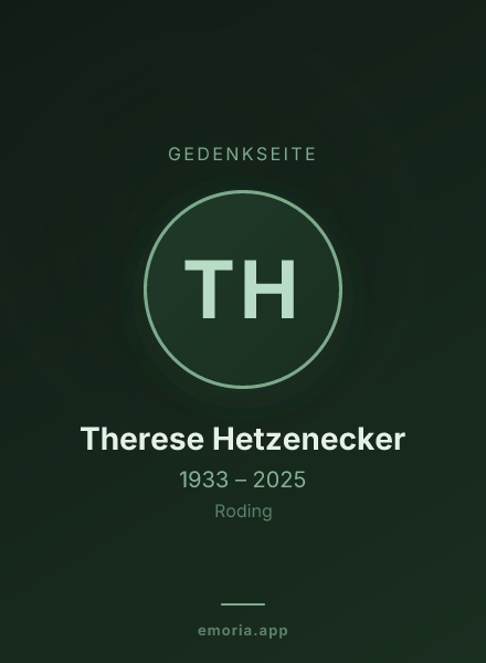 Gedenkportrait von Therese Hetzenecker
