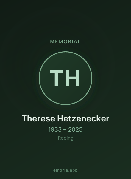 Memorial portrait of Therese Hetzenecker