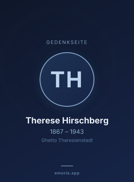 Gedenkportrait von Therese Hirschberg