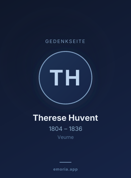Gedenkportrait von Therese Huvent