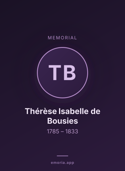 Memorial portrait of Thérèse Isabelle de Bousies