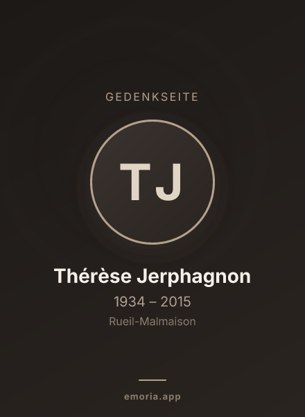 Gedenkportrait von Thérèse Jerphagnon