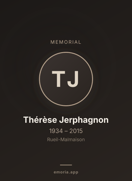 Memorial portrait of Thérèse Jerphagnon