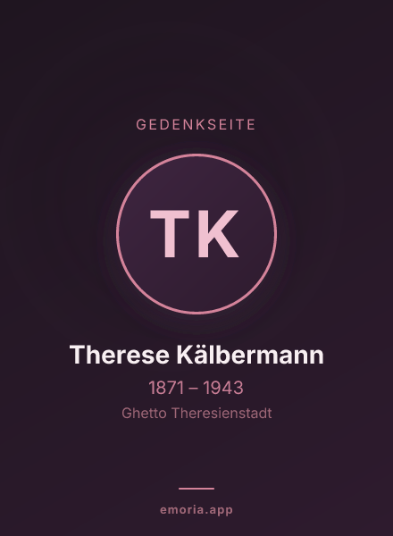 Gedenkportrait von Therese Kälbermann