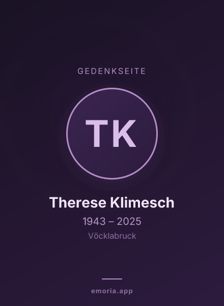Gedenkportrait von Therese Klimesch