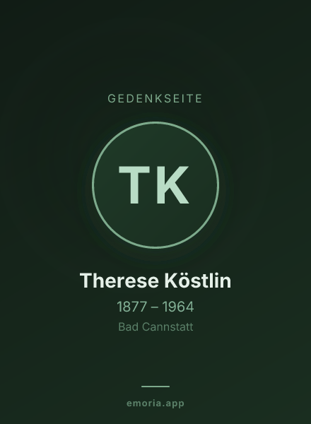 Gedenkportrait von Therese Köstlin