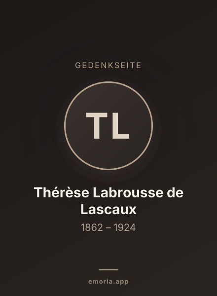 Gedenkportrait von Thérèse Labrousse de Lascaux