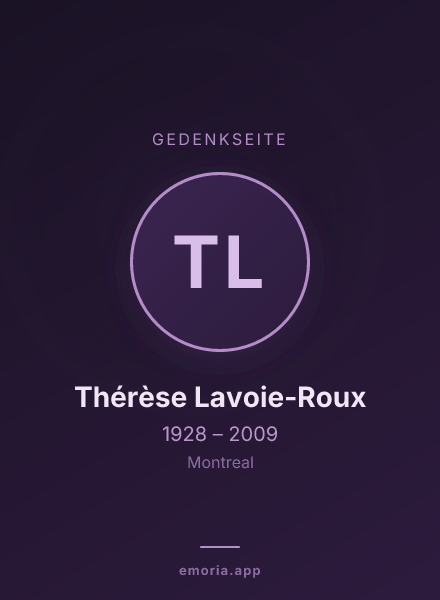 Gedenkportrait von Thérèse Lavoie-Roux