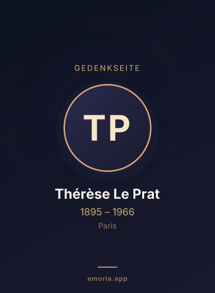 Gedenkportrait von Thérèse Le Prat