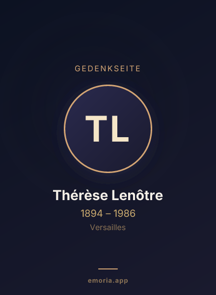 Gedenkportrait von Thérèse Lenôtre