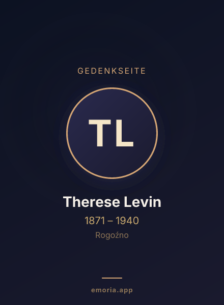 Gedenkportrait von Therese Levin