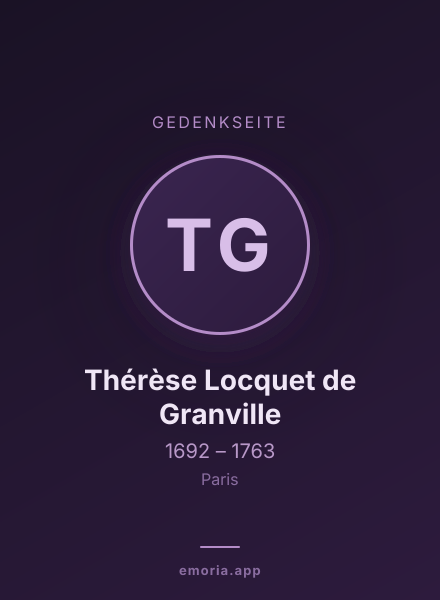 Gedenkportrait von Thérèse Locquet de Granville