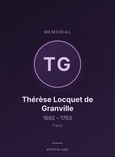 Memorial portrait of Thérèse Locquet de Granville