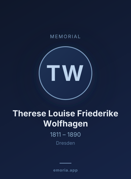 Memorial portrait of Therese Louise Friederike Wolfhagen