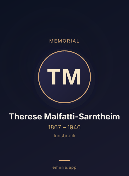 Memorial portrait of Therese Malfatti-Sarntheim