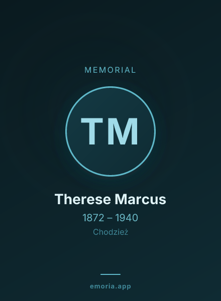 Memorial portrait of Therese Marcus