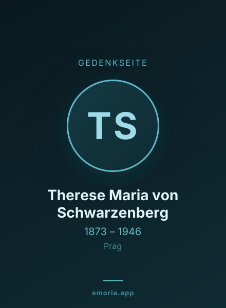 Gedenkportrait von Therese Maria von Schwarzenberg
