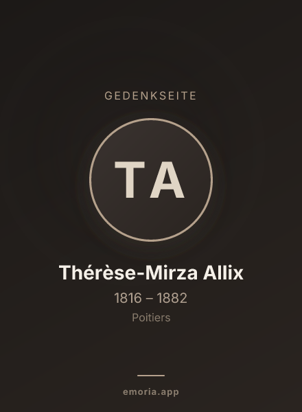 Gedenkportrait von Thérèse-Mirza Allix