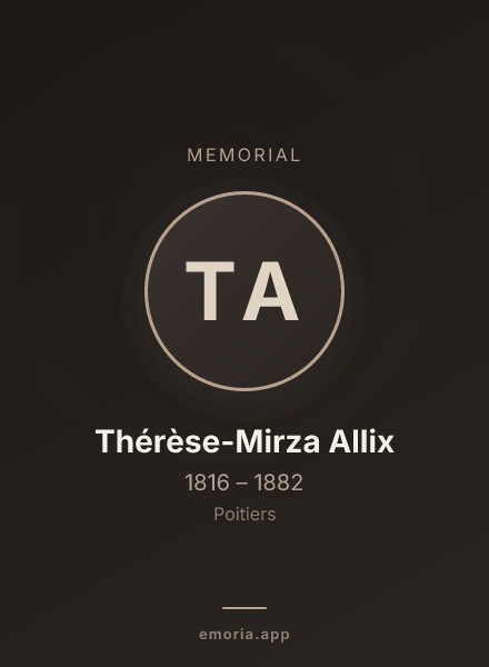 Memorial portrait of Thérèse-Mirza Allix