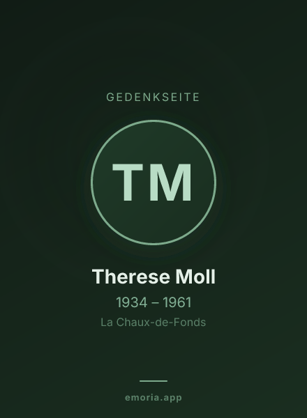 Gedenkportrait von Therese Moll