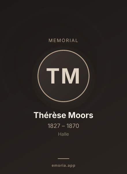 Memorial portrait of Thérèse Moors