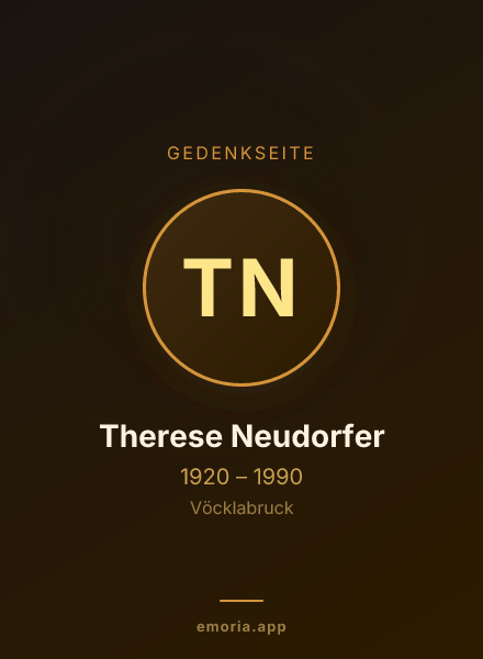 Gedenkportrait von Therese Neudorfer