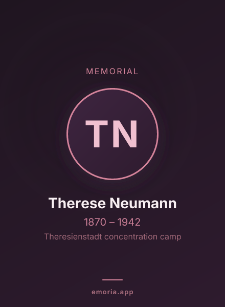 Memorial portrait of Therese Neumann