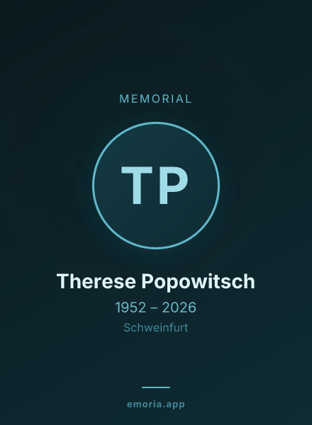Memorial portrait of Therese Popowitsch