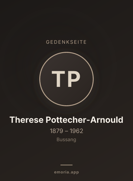 Gedenkportrait von Therese Pottecher-Arnould