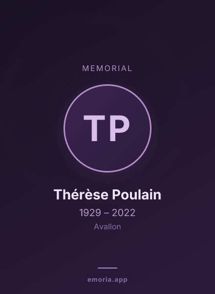 Memorial portrait of Thérèse Poulain