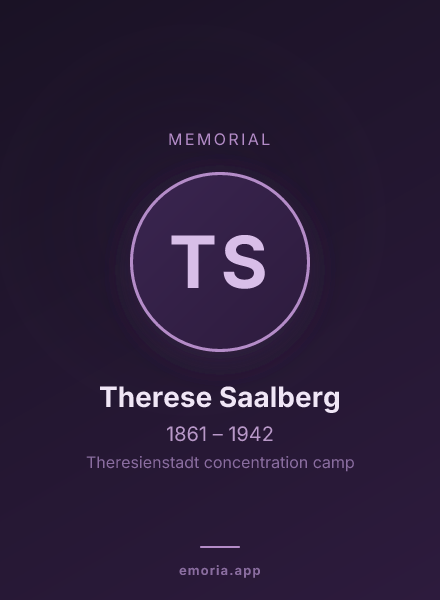 Memorial portrait of Therese Saalberg
