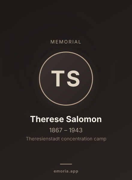 Memorial portrait of Therese Salomon