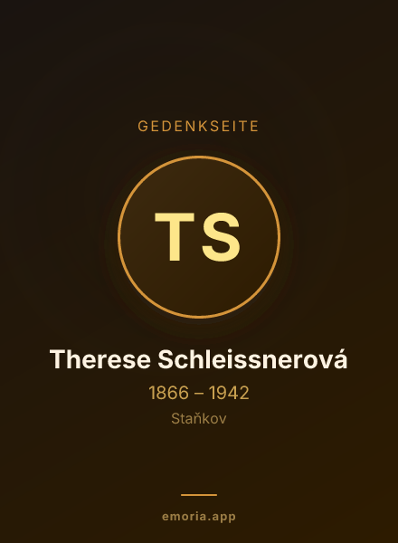 Gedenkportrait von Therese Schleissnerová