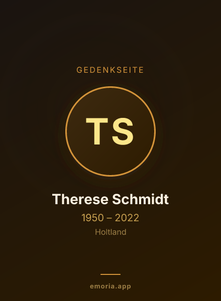 Gedenkportrait von Therese Schmidt