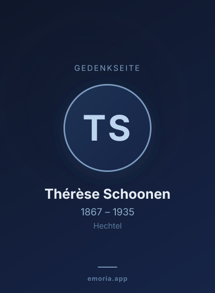 Gedenkportrait von Thérèse Schoonen