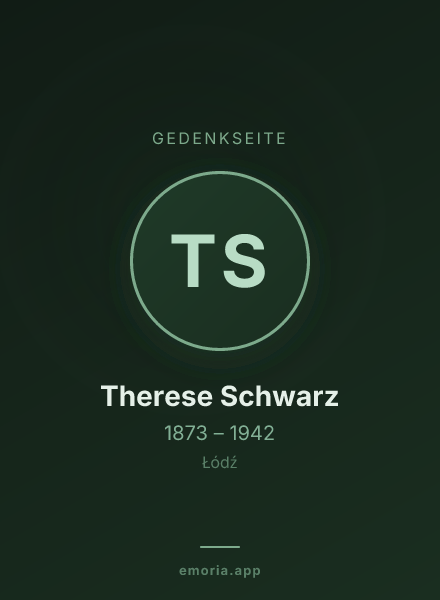 Gedenkportrait von Therese Schwarz