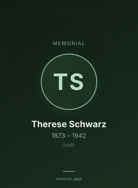 Memorial portrait of Therese Schwarz