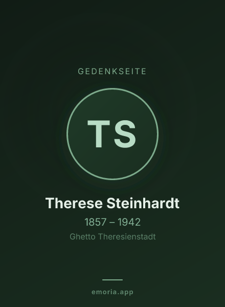 Gedenkportrait von Therese Steinhardt