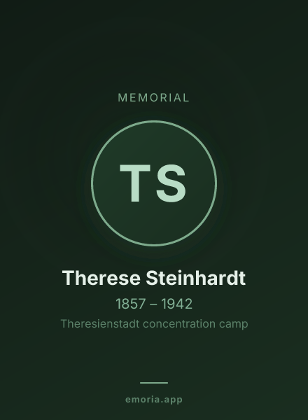 Memorial portrait of Therese Steinhardt
