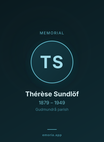 Memorial portrait of Thérèse Sundlöf