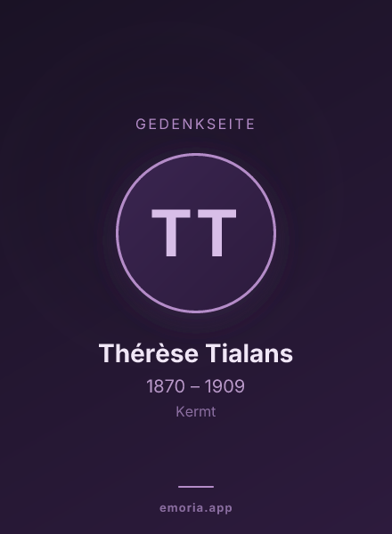 Gedenkportrait von Thérèse Tialans