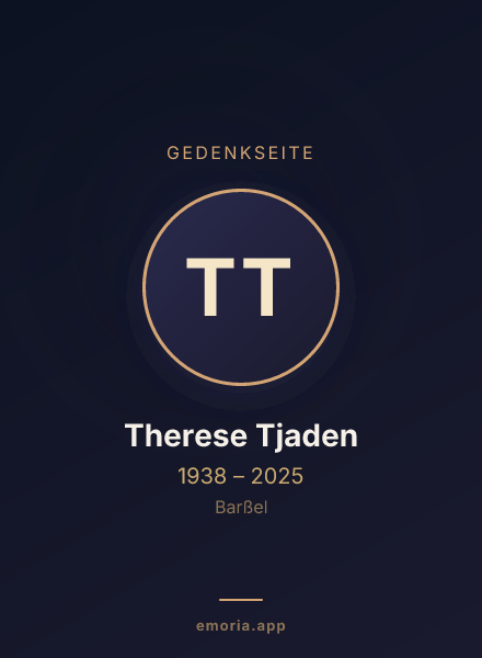 Gedenkportrait von Therese Tjaden